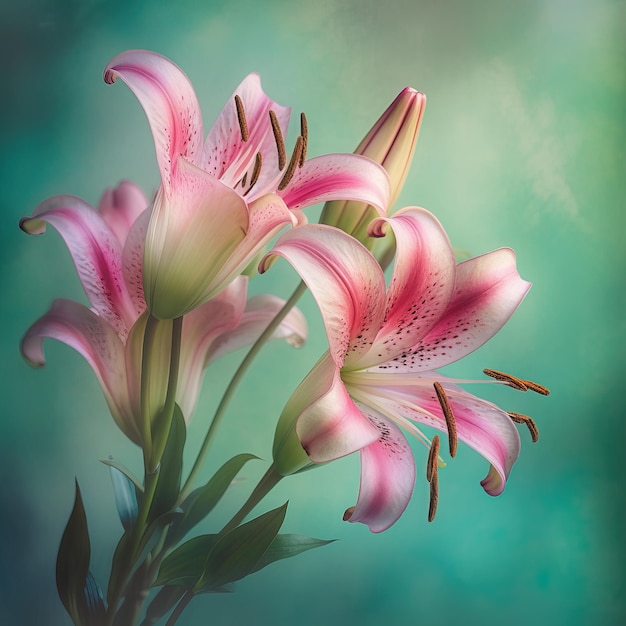 A pink flower is shown with the word lily on it.