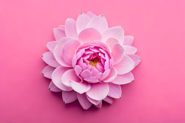 분홍색 배경에 고립 된 핑크 꽃