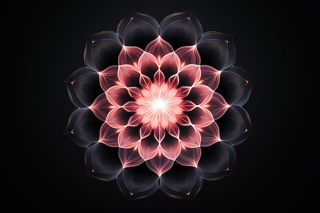 pink flower mandala AI generated