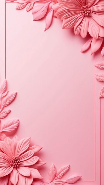 Фото Розовый цветок на градиентном розовом фоне ботанические обои для презентации шаблон