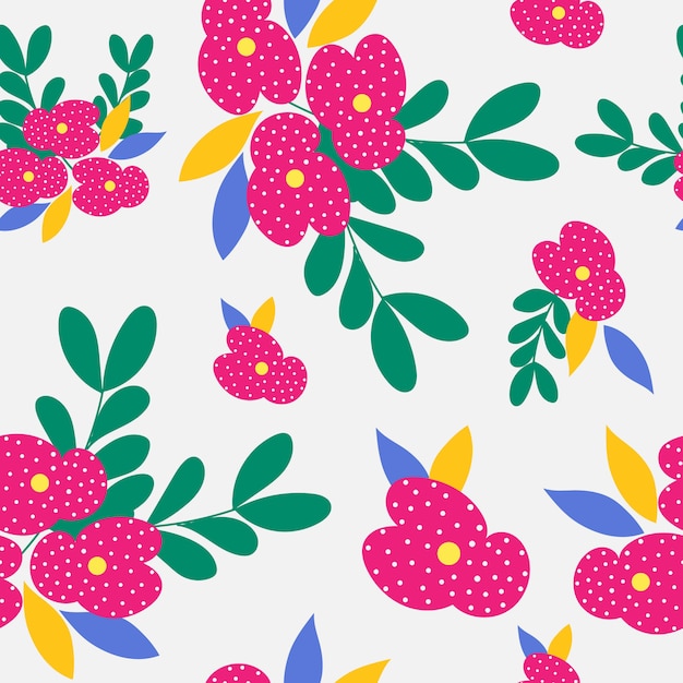 Pink flower pattern background