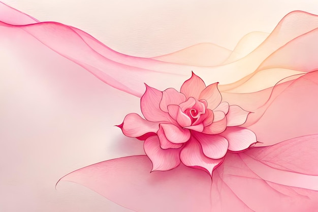 Pink flower on a pink background