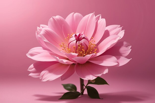 Pink flower on pink background