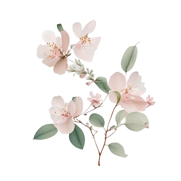 Photo pink flower sprig