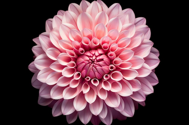 A pink flower with a black background and a black background.