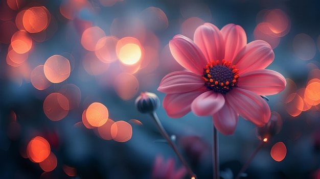 Pink Flower With Blurry Background