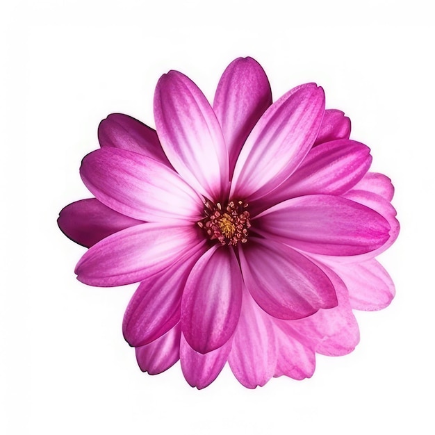 A pink flower with a purple center and a pink center.