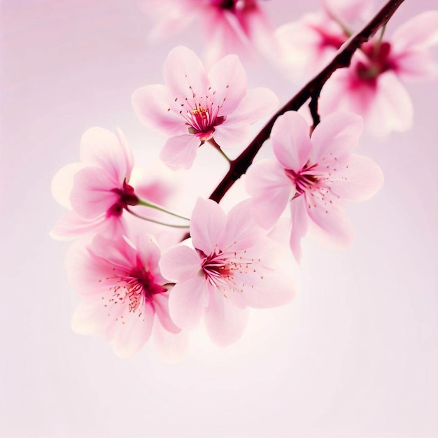 A pink flower with the word cherry on it