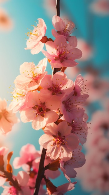 A pink flower with the word cherry on it