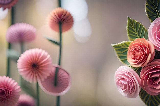 a pink flower with the word " flower " on it.