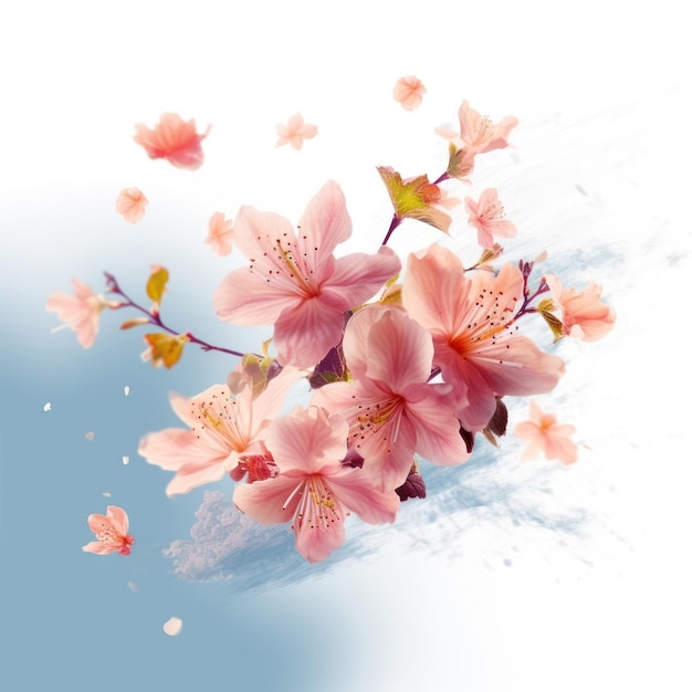 A pink flower with the word sakura on it