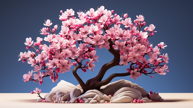 пейзажная фотография розового цветущего дерева