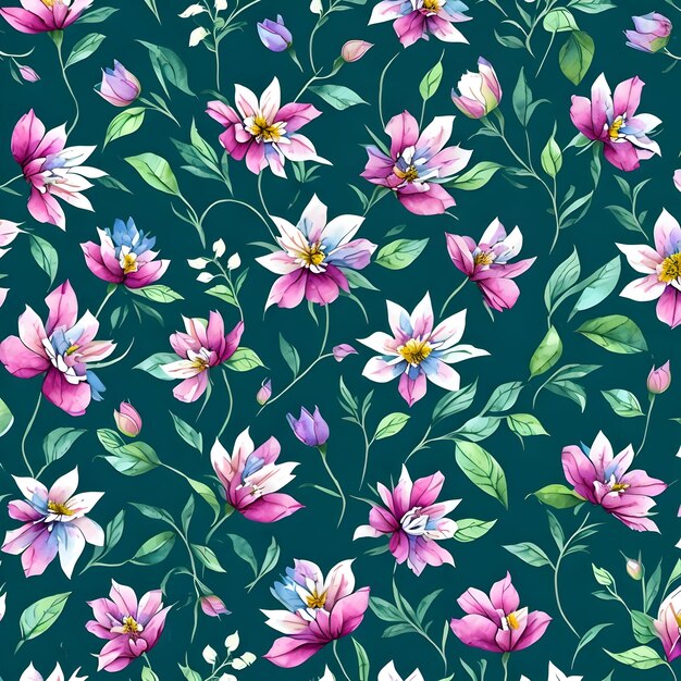 Pink flowers background on green background