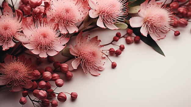 pink flowers background HD 8K wallpaper Stock Photographic Image