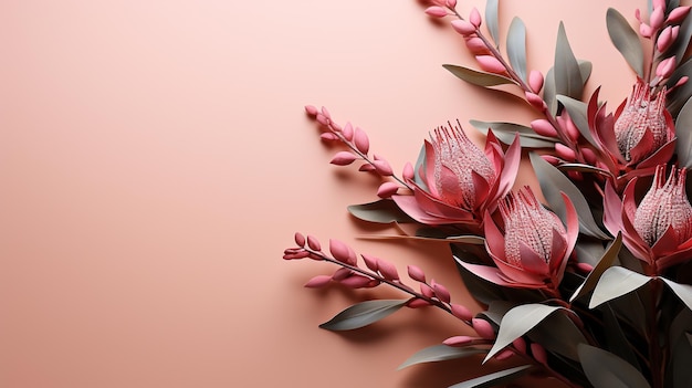 pink flowers background HD 8K wallpaper Stock Photographic Image