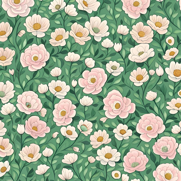 Pink flowers background