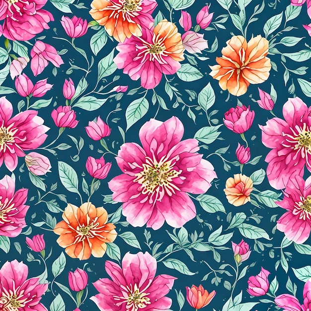 Pink flowers background