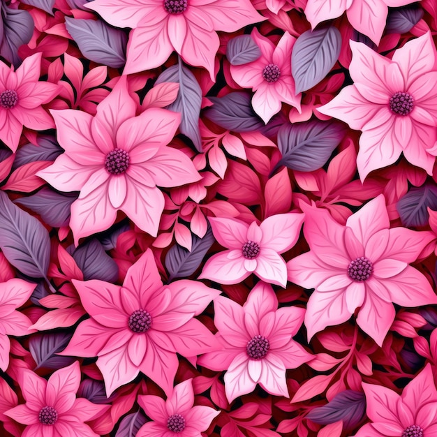 Pink flowers background