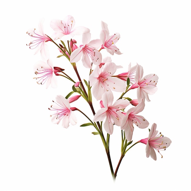 pink flowers branch