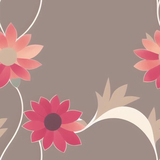 Pink flowers on a brown background