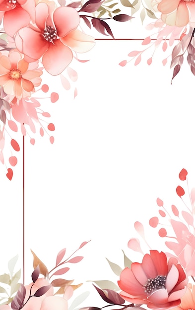 Foto fiori rosa in una cornice con fiori rosa sul fondo.