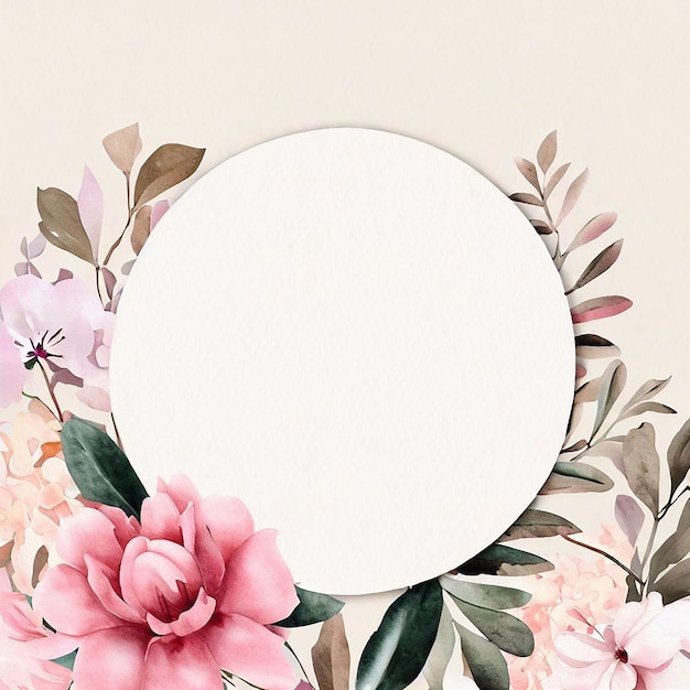 Pink Flowers Frame