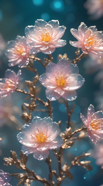 Pink flowers in the garden