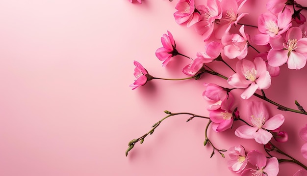 pink flowers on a pink background