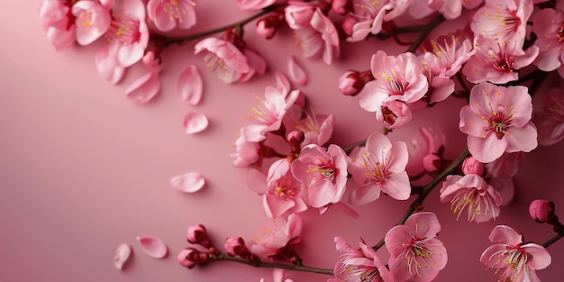 분홍색 바탕 에 있는 분홍색 꽃