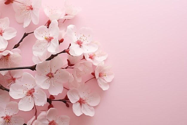 pink flowers on a pink background