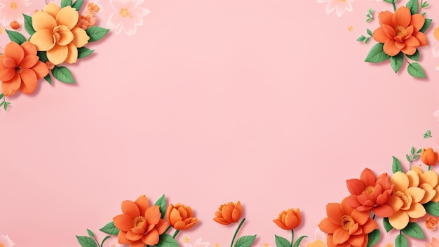 pink flowers on a pink background