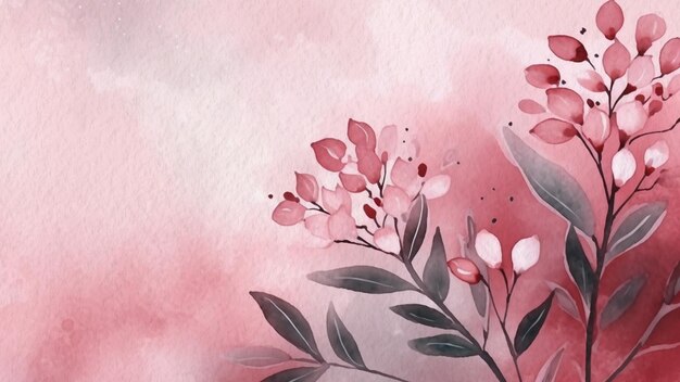 Photo pink flowers on a pink background