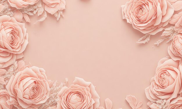 Pink flowers on a pink background