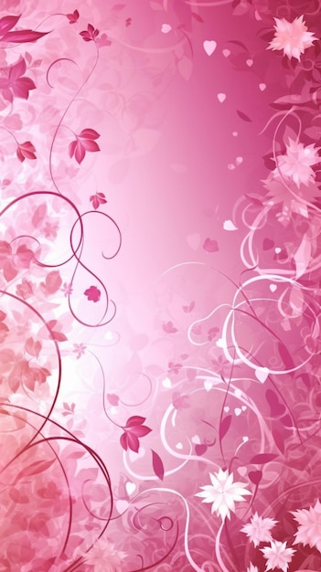 Pink flowers on a pink background