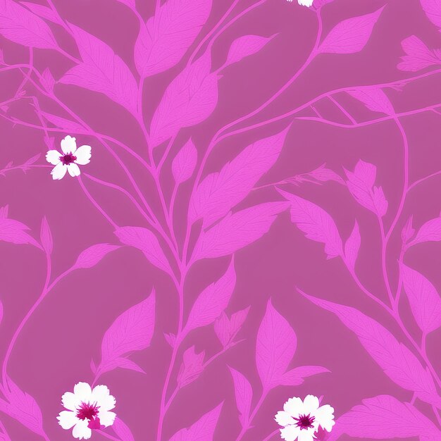 Pink flowers on a purple background