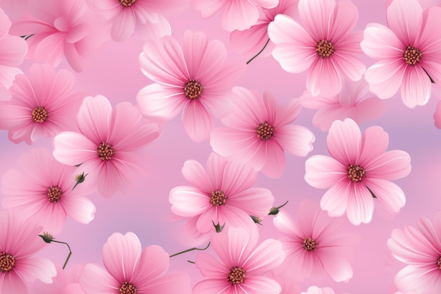 pink flowers on a purple background