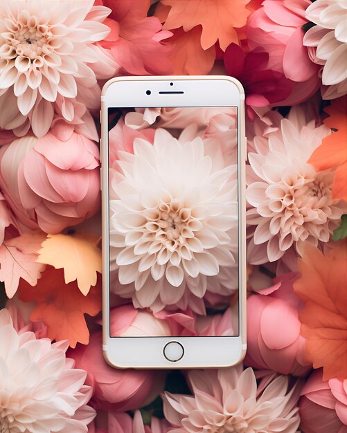 Pink Flowers Wallpaper for iPhone