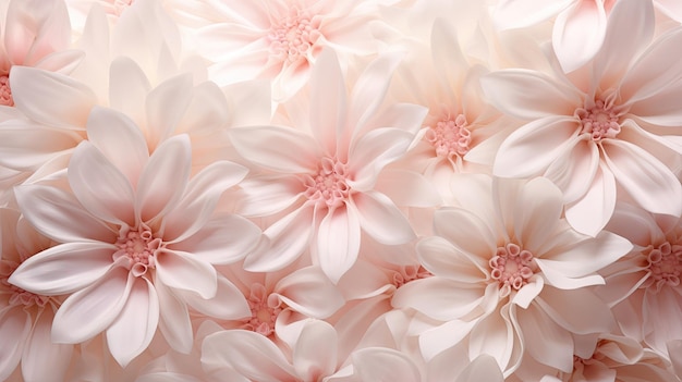 白地にピンクの花