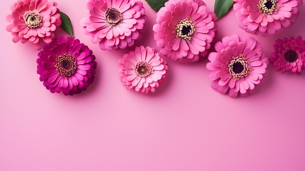 Pink flowers Zinnia elegans arrangement