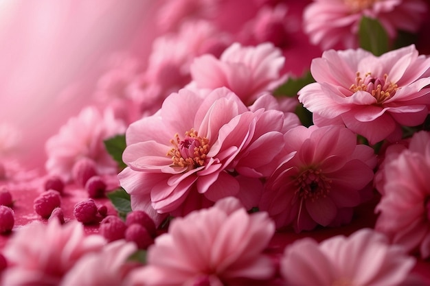 Photo pink flowery background