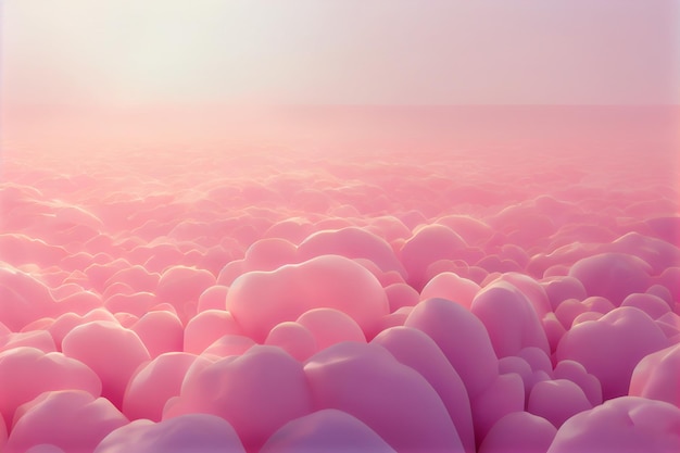 Pink fluffy cotton candy background illustration