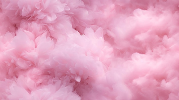 Розовая пушистая ткань на белом фоне