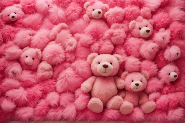 Pink fluffy teddy bear background fluffy teddy bear background teddy bear background teddy bear wallpaper ai generative