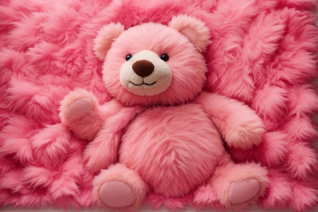 Pink Fluffy Teddy Bear background Fluffy Teddy Bear Background Teddy Bear Background Teddy Bear Wallpaper AI Generative