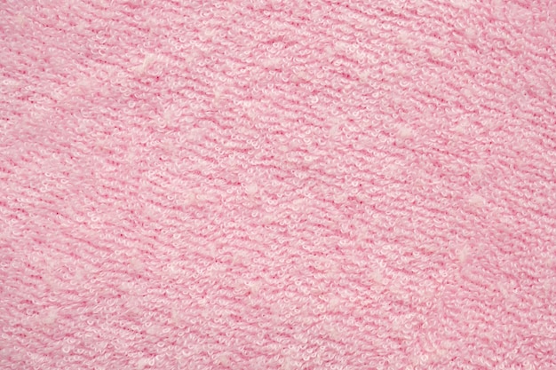 Pink fluffy towel fabric soft texture background