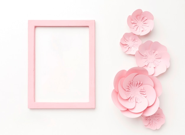 Foto cornice rosa e ornamenti