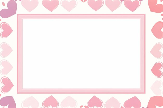 Photo pink frame with pink hearted surrounded