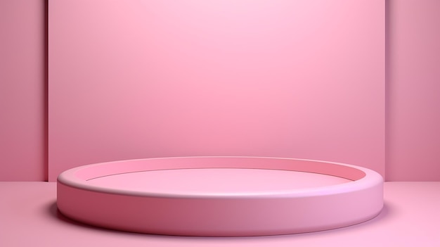 pink geometric 3d product display background concept