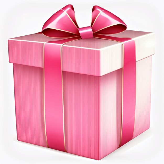 Premium AI Image  Pink ribbon for gift wrapping