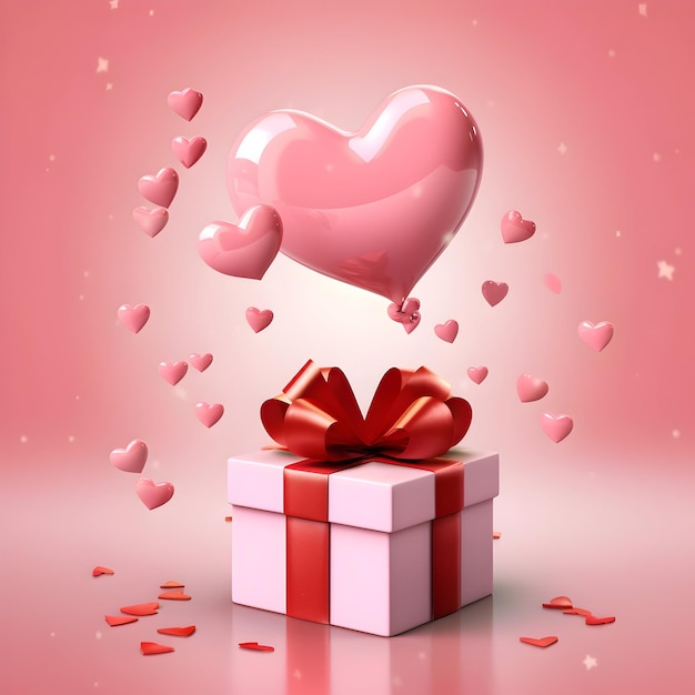 ピンクのギフトボックスリボンとハートバレンタインの愛のコンセプトをピンクの背景にハッピーバレンタイントデー - ライブドアニュース